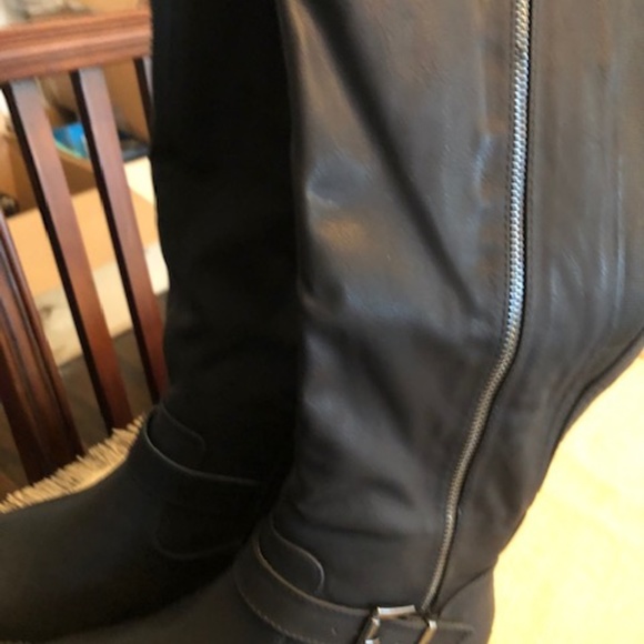 Women's Sociology Women's Wide Calf Buckle Boots 9 - Picture 3 of 4